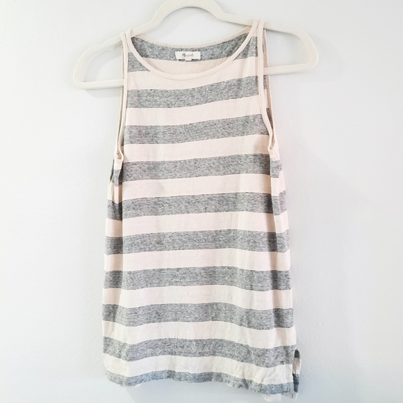 Madewell Tops - Madewell Linen Striped Tank Top XS